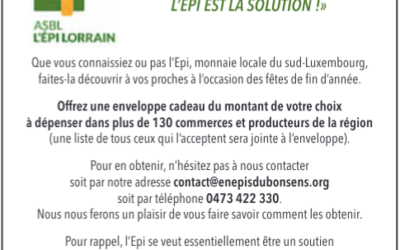 Un cadeau solidaire pour les fêtes? L’Epi est la solution.
